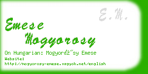 emese mogyorosy business card